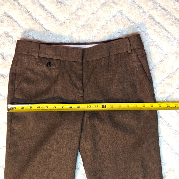 J. Crew Brown Wool/Spandex Straight Leg Favorite Fit Pants, 6 - Picture 5 of 7